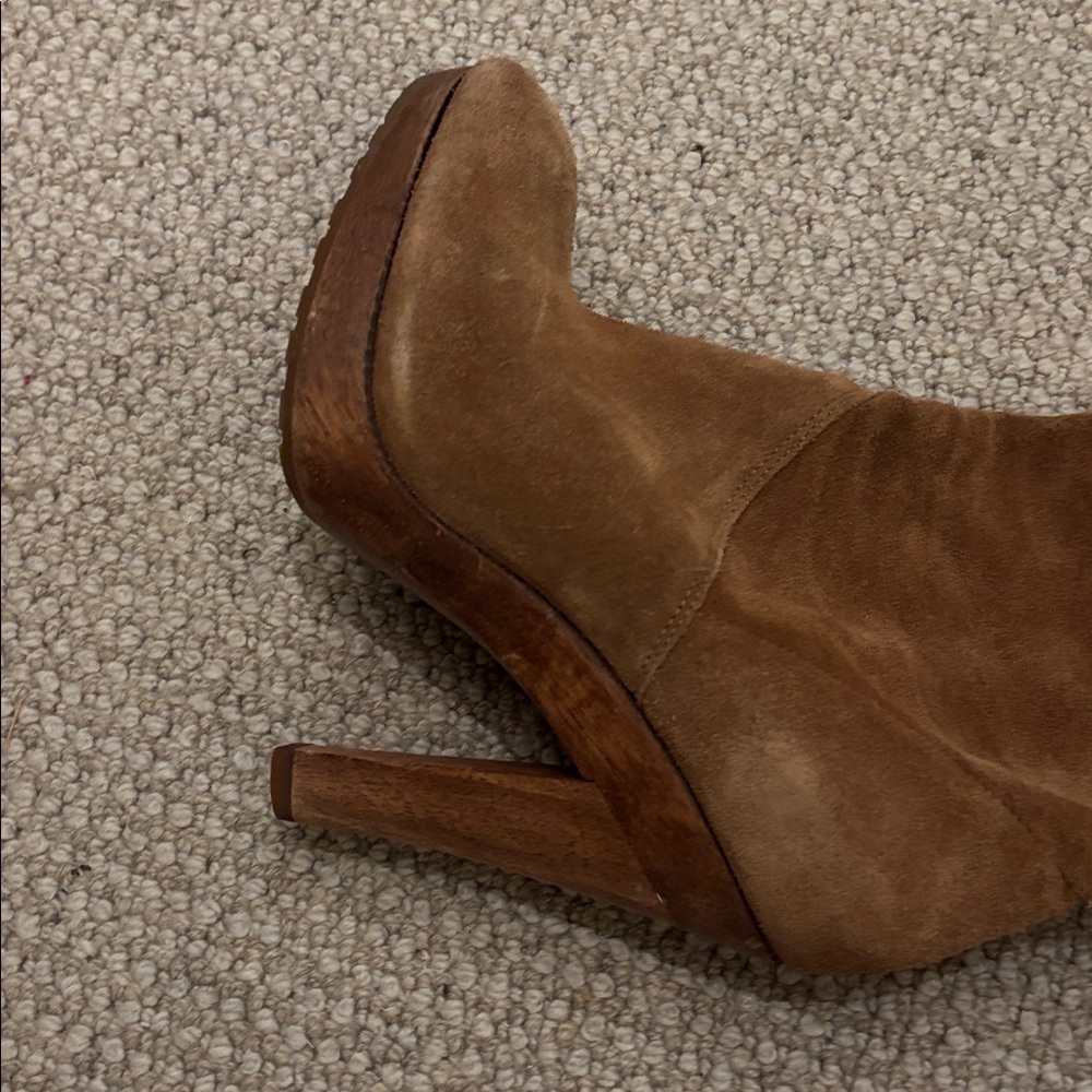 MICHAEL Michael Kors Tan Suede Heeled Boots